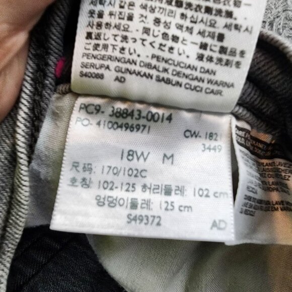 Levi's Jeans Womens 18W Gray Stretch Denim Button Fly Ribcage Straight Ankle - Picture 14 of 15